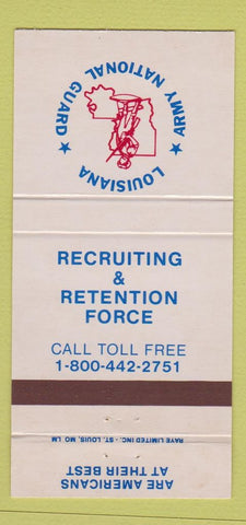 Matchbook Cover - Army National Guard Recruiting Louisiana LA 30 Strike