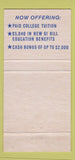 Matchbook Cover - Army National Guard Recruiting Louisiana LA 30 Strike