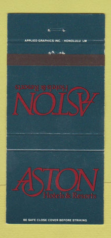 Matchbook Cover - Aston Hotels Resorts Hawaii 30 Strike