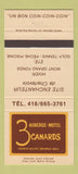 Matchbook Cover - 3 Canards Motel Pointe Au Pic Murray Bay QC 30 Strike