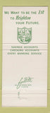 Matchbook Cover - 1st Bank and Trust Brighton Colorado 30 Strike