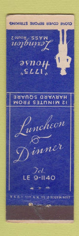 Matchbook Cover - 1775 House Lexington MA