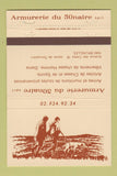 Matchbook Cover - Armurerie Du 50naire Bruxelles Belgium Brussels 40 Strike