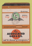 Matchbook Cover - Associated oil gas G&J Tires Indianapolis IN WORN 40 Strike