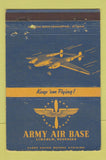Matchbook Cover - Army Air Base Lincoln NE WWII WORN postcard 40 Strike