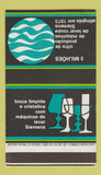 Matchbook Cover - 3 Milhoes Siemens Portugal SAMPLE 40 Strike
