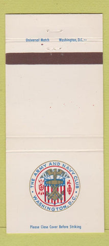 Matchbook Cover - Army and Navy Exchange Washington DC 30 Strike