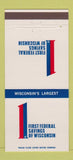 Matchbook Cover - 1st Federal Savings WI 30 Strike