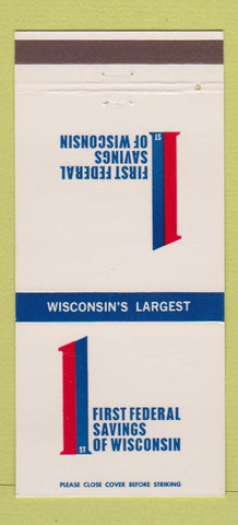 Matchbook Cover - 1st Federal Savings WI 30 Strike