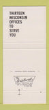 Matchbook Cover - 1st Federal Savings WI 30 Strike