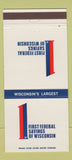 Matchbook Cover - 1st Federal Savings WI 30 Strike