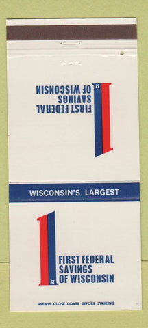 Matchbook Cover - 1st Federal Savings WI 30 Strike