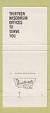 Matchbook Cover - 1st Federal Savings WI 30 Strike