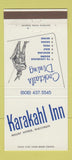 Matchbook Cover - Karakahl Inn Mount Horeb WI 30 Strike