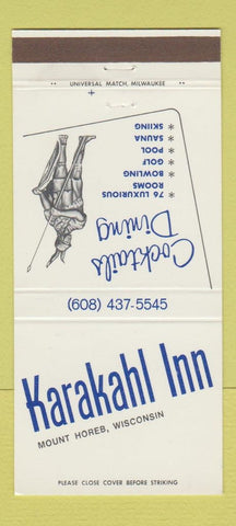 Matchbook Cover - Karakahl Inn Mount Horeb WI 30 Strike