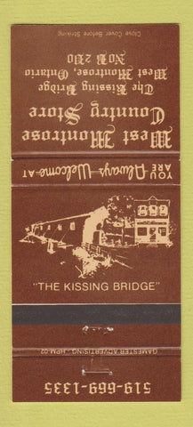 Matchbook Cover - West Montrose County Store ON 30 Strike