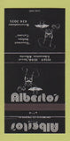 Matchbook Cover - Alberto's Italian Edmonton AB 30 Strike