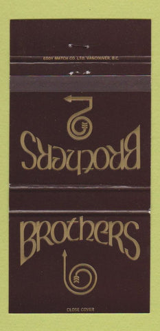 Matchbook Cover - Brothers Edmonton AB 30 Strike