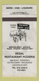 Matchbook Cover - Regal Restaurant Pizza Brossard QC 30 Strike