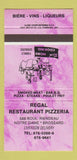 Matchbook Cover - Regal Restaurant Pizza Brossard QC PINK 30 Strike