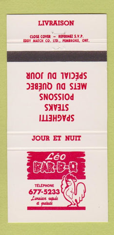 Matchbook Cover - Leo BBQ QC 30 Strike