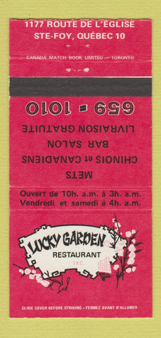 Matchbook Cover - Lucky Garden Restaurant Ste Foy QC 30 Strike