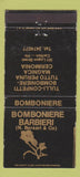 Matchbook Cover - Bomboniere Barbieri Carlton Vic New Zealand WEAR 30 Strike