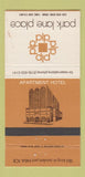 Matchbook Cover - Park Lane Place London ON Hotel 30 Strike