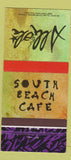 Matchbook Cover - South Beach Cafe Miami Beach FL 30 Strike