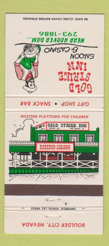 Matchbook Cover - Gold Strike Inn Boulder City NV casino 30 Strike