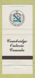Matchbook Cover - Cambridge ON 1973 30 Strike