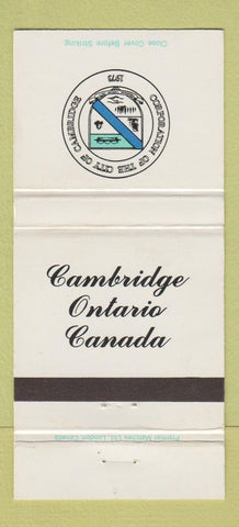 Matchbook Cover - Cambridge ON 1973 30 Strike