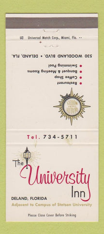 Matchbook Cover - The University Inn Deland FL 30 Strike