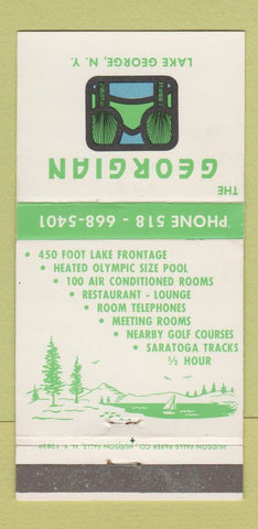 Matchbook Cover - The Georgian Lake George NY 30 Strike