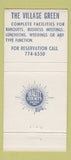 Matchbook Cover - Village Green Danvers MA 30 Strike
