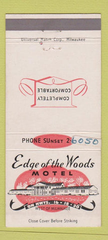 Matchbook Cover - Edge of the Woods Motel Milwaukee WI 30 Strike