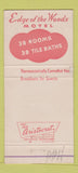 Matchbook Cover - Edge of the Woods Motel Milwaukee WI 30 Strike