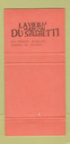 Matchbook Cover - La Vieille Maison Du Spaghetti QC 30 Strike