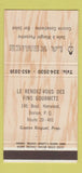 Matchbook Cover - La Remise Restaurant Dorion QC 30 Strike