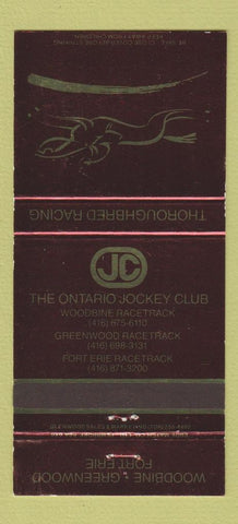 Matchbook Cover - Ontario Jockey Club Horse Racing Woodbine ON 30 Strike