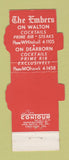 Matchbook Cover - Embers Chicago IL Contour