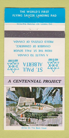 Matchbook Cover - St Paul AB Centennial Expo 67 WEAR 30 Strike