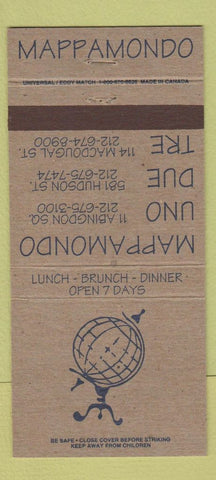 Matchbook Cover - Mappamondo Restaurant 30 Strike