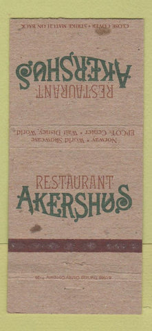 Matchbook Cover - Restaurant Akershus Walt Disney World Orlando WEAR 30 Strike