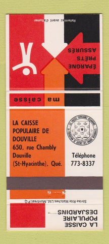 Matchbook Cover - Epargne Prets Assures ST Hyacinthe QC 30 Strike