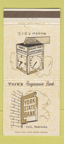Matchbook Cover - York State Bank NE 30 Strike