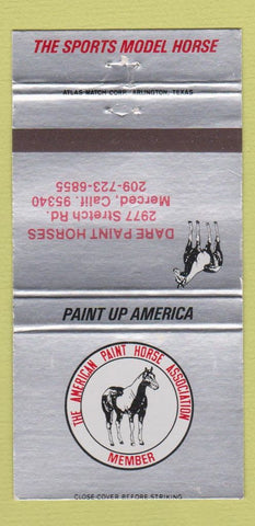 Matchbook Cover - American Paint Horse Association Merced CA 30 Strike