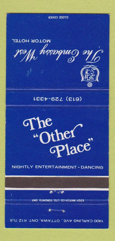 Matchbook Cover - Embassy West Motor Hotel Ottawa ON 30 Strike