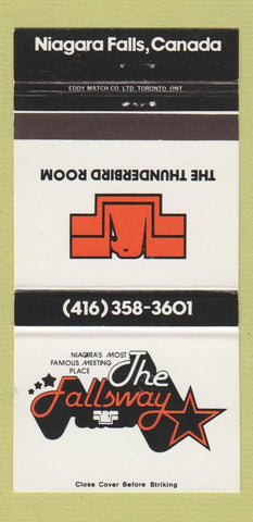 Matchbook Cover - Fallsway Thunderbird Room Niagara Falls ON 30 Strike