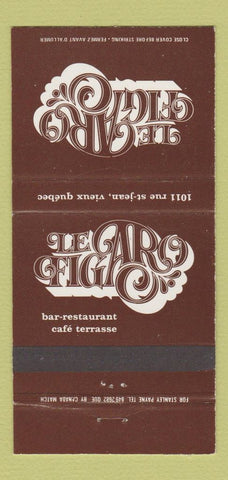 Matchbook Cover - The Figaro Bar Restaurant Quebec QC 30 Strike